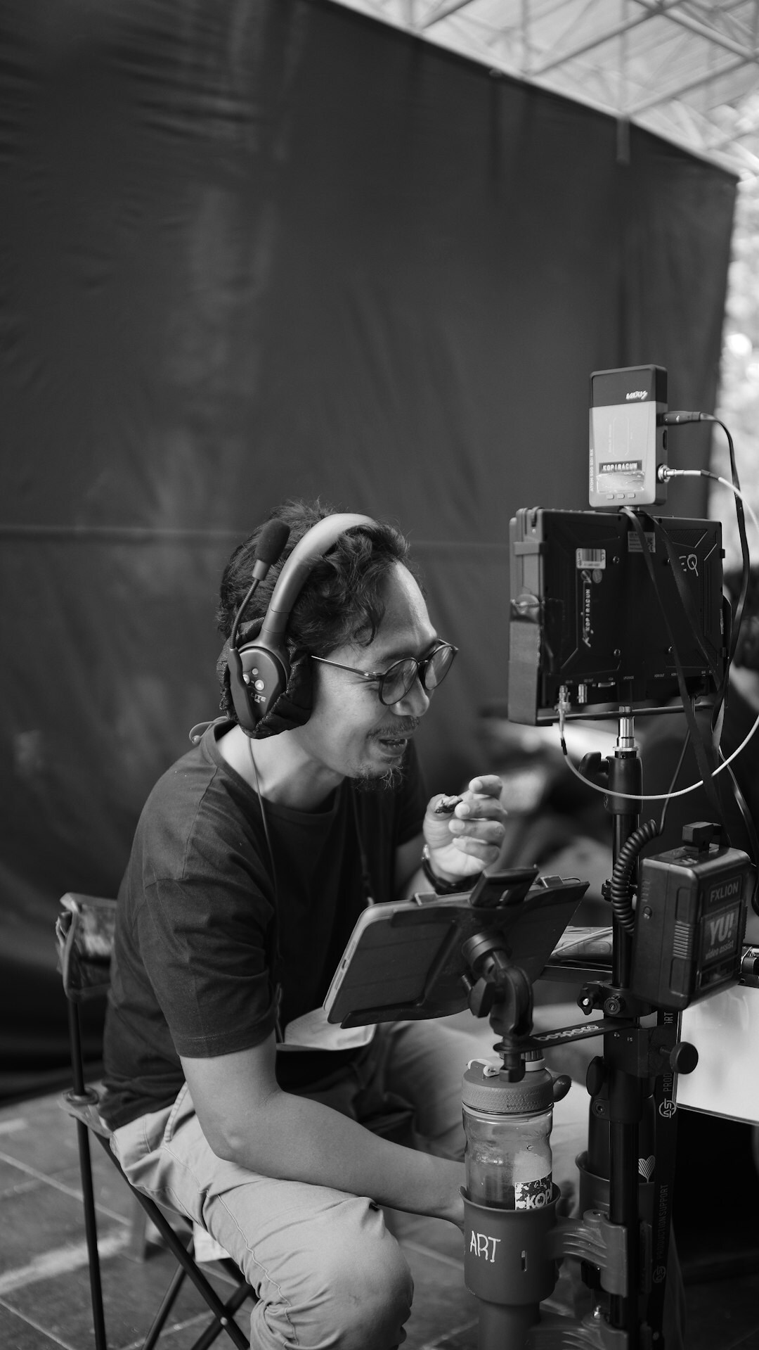 Portrait of a television production student